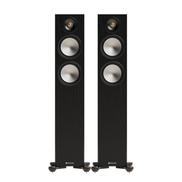 Monitor Audio Bronze 300 7G Floorstanding Speakers (Pair), Black - front sq 