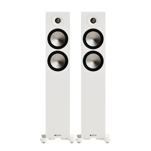 Monitor Audio Bronze 300 7G Floorstanding Speakers (Pair), White - front square 