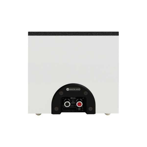 Monitor Audio Bronze 7G AMS Atmos Speakers (Pair), White - Reverse and speaker cable terminal