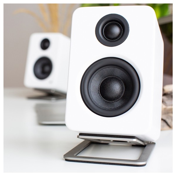 Kanto YU2 Powered Desktop Speakers, Matte White - Lifestyle 4