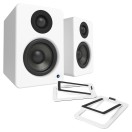 Kanto YU2 Powered Desktop Speakers with S2 Tilted Speaker Stands, White