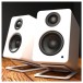 Kanto YU2 Powered Desktop Speakers, Matte White - Lifestyle