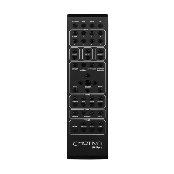 Emotiva RMC1+ 16 Channel AV Processor, Black - Remote control