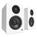 Kanto YU2 Powered Desktop Speakers, Matte White - Angled