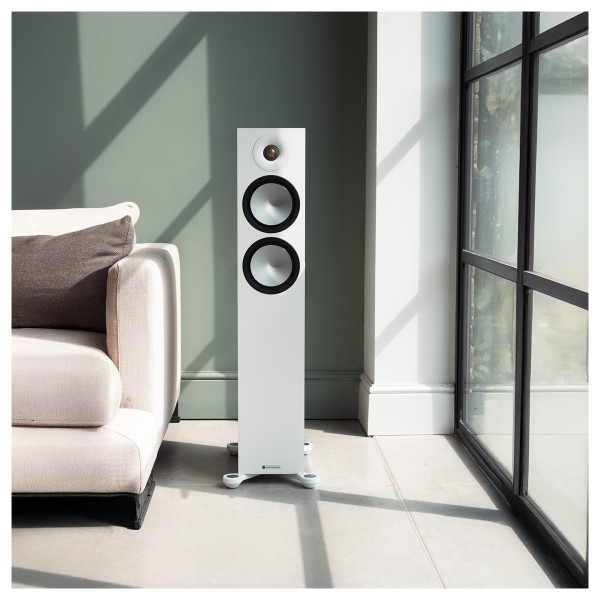 Monitor Audio Bronze 300 7G Floorstanding Speakers (Pair), Walnut - lifestyle - 5 