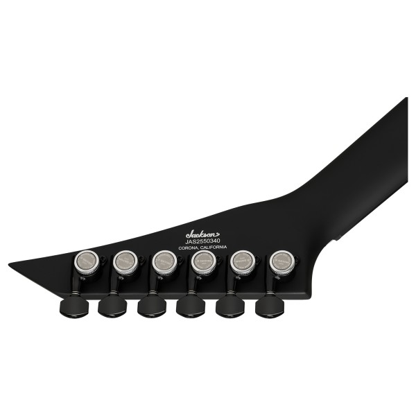 Jackson American Series Rhoads RR24 HT EB, Satin Black - headstock back 