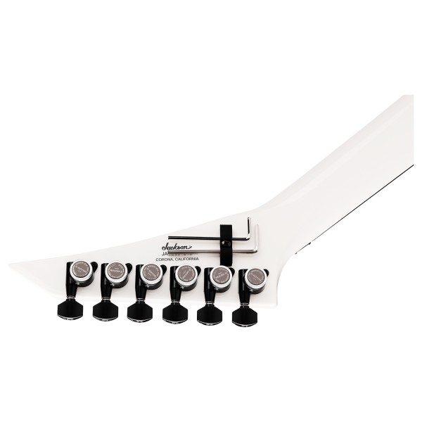 Jackson American Series Rhodes RR24 EB, Snow White - Headstock back 