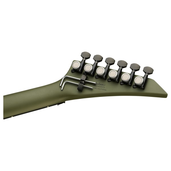 Jackson American Series RhoadsRR24 EB, Matte Army Drab - headstock back 