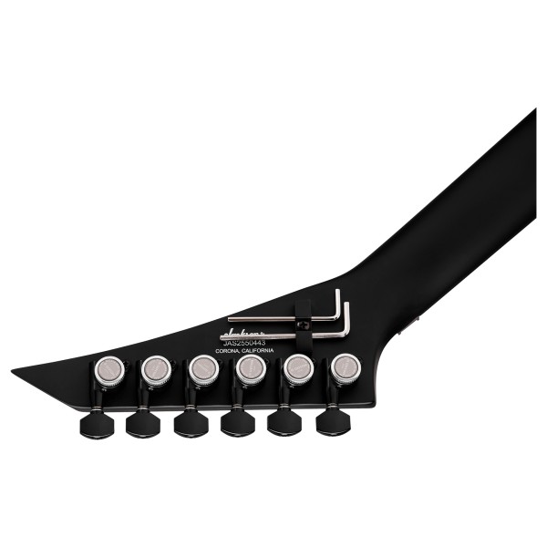 Jackson American Series Rhoads RR24 EB, Satin Black - headstock back 