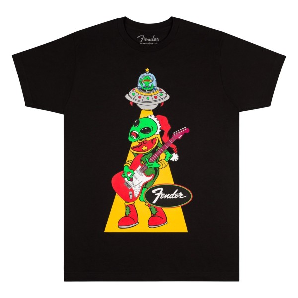 Fender Ugly Christmas Alien T-Shirt, Black, M