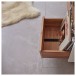 Norstone Oslo Vinyl 800 Cabinet, Black Satin / Walnut - drawer side angle 