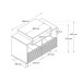 Norstone Oslo Vinyl 800 Cabinet, Black Satin / Walnut - cad drawing 