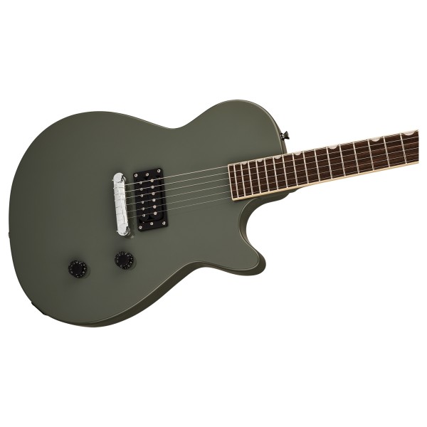 Grestch Streamliner Jet Club 1 Pickup LRL, Olive Drab - body and neck 
