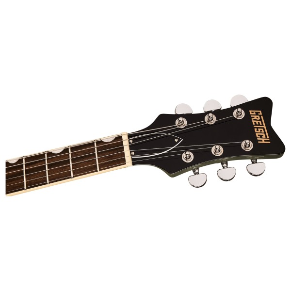 Grestch Streamliner Jet Club 1 Pickup LRL, Olive Drab - headstock