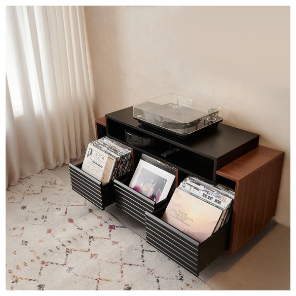 Norstone Oslo Vinyl 1200 Cabinet, White / Clear Oak - lifestyle 2