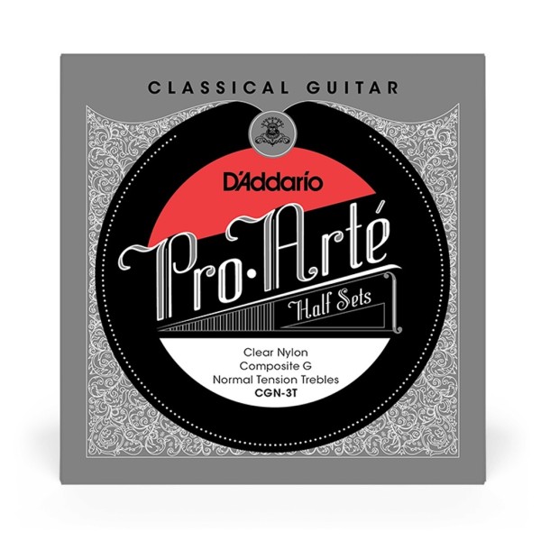 D'Addario CGN-3T Pro-Arte Clear Nylon With Composite G Treble Half Set (Normal Tension)