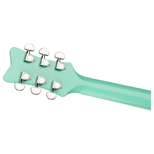 Grestch Streamliner Jet Club LRL, Sea Foam Green - headstock back