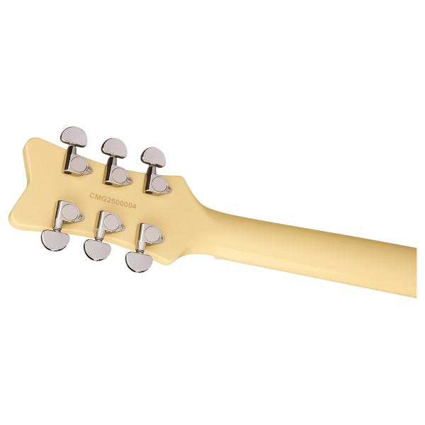 Grestch Streamliner Jet Club LRL, Aged White - headstock back 