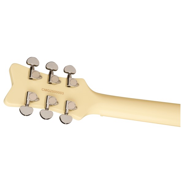 Grestch Streamliner Jet 1 Pickup LRL, Vintage White - headstock back 