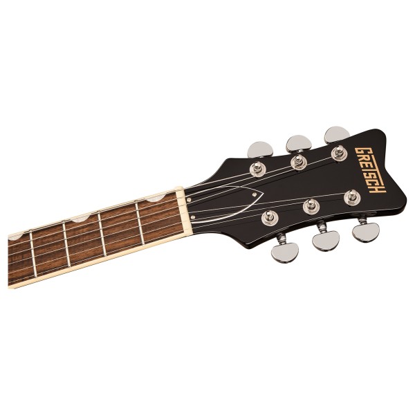 Grestch Streamliner Jet 1 Pickup LRL, Jet Black - headstock 