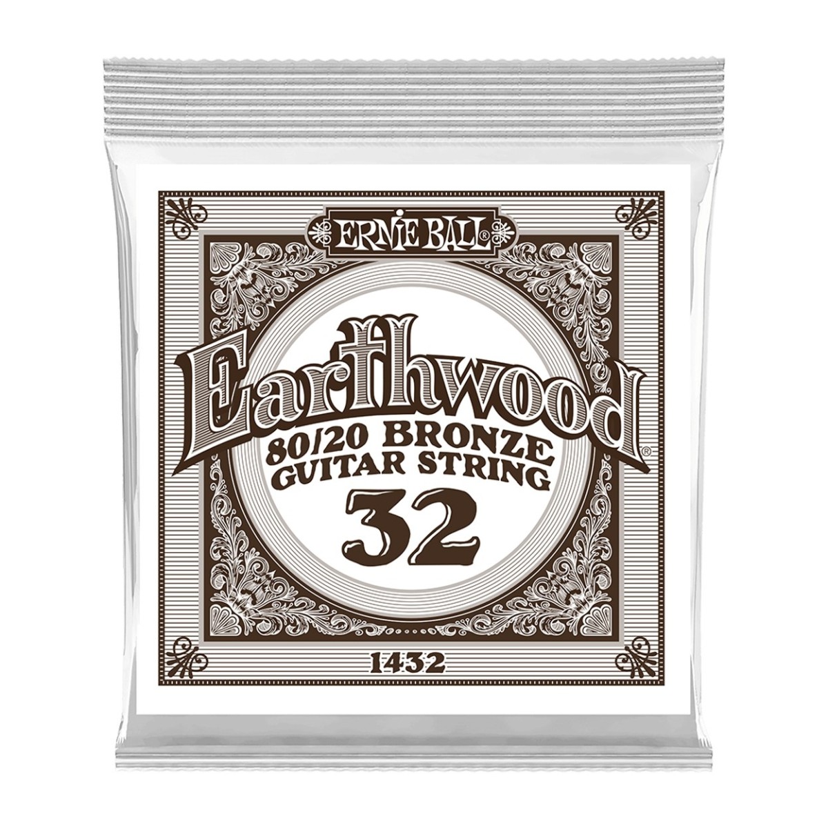 1432 R Ernie Ball 1432 Earthwood 80/20 Bronze Acoustic Single String, 32 ...