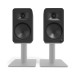 Kanto ORA4 Powered Reference Desktop Speakers with Bluetooth, Black - On Stands (Stands Not Included)