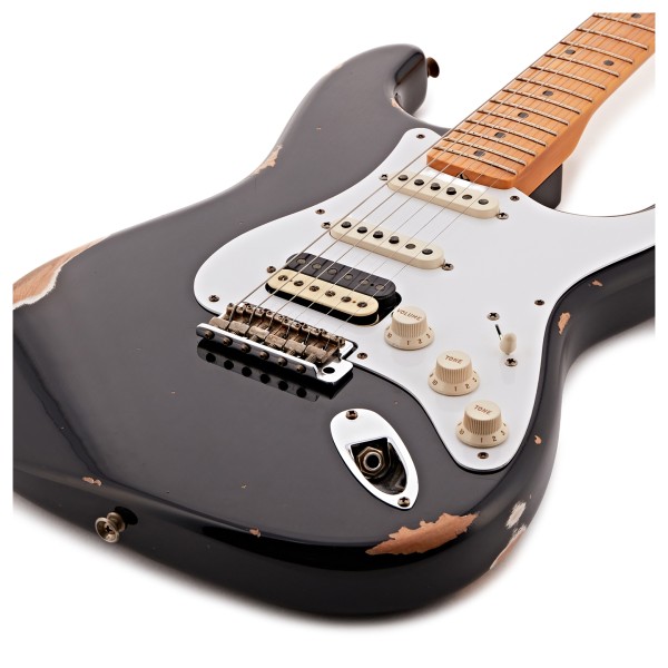 Fender Custom Shop 1956 Stratocaster HSS Relic, Super Faded Aged Black - body 