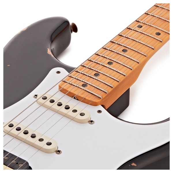 Fender Custom Shop 1956 Stratocaster HSS Relic, Super Faded Aged Black - pickups