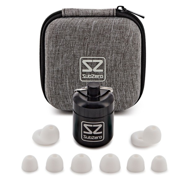 SubZero Pro Concert Earplugs with Case, White