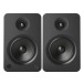 Kanto YU6 Powered Bookshelf Speakers, Matte Black - Front