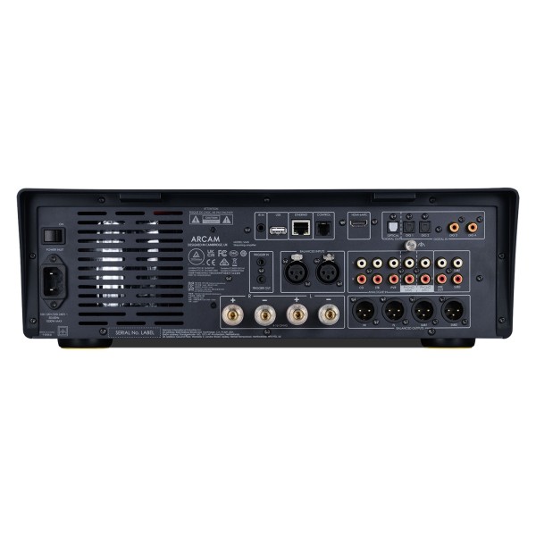 Arcam Radia SA45 Streaming Integrated Amplifier, Black Back View