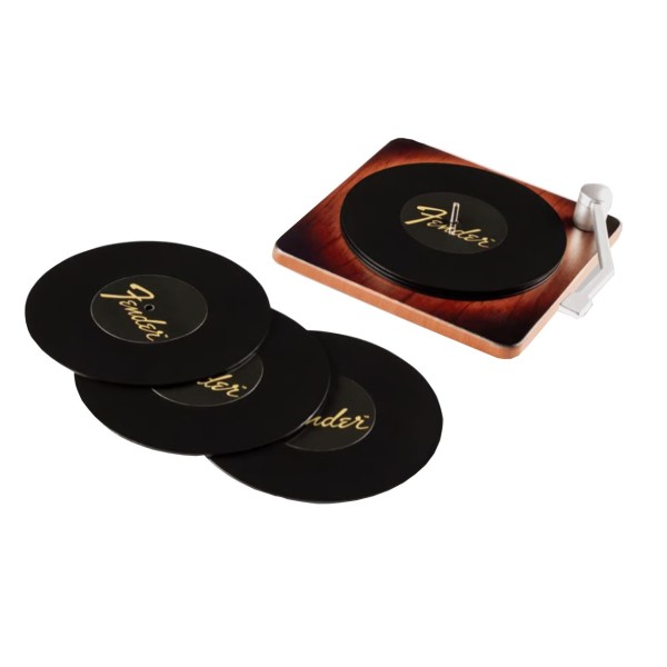 Fender Sunburst Turntable Coaster Set