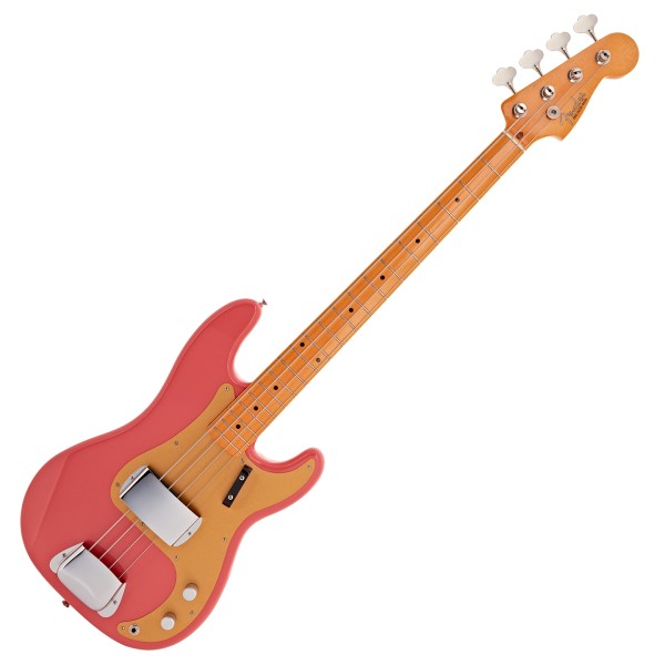 Fender Custom Shop 1959 Precision Bass DLX Closet Classic, Super Faded Aged Fiesta Red #R132891 - front