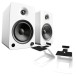 Kanto YU6 Powered Bookshelf Speakers with SE6 Elevated Speaker Stands, White - Bundle
