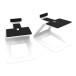 Kanto SE6 Elevated Desktop Speaker Stands (Large), White - Angled