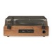 Crosley Stave Bluetooth Turntable with Built-in Speakers, Walnut - Rear