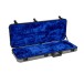 Fender Deluxe Molded Strat/Tele Case, Silver/Blue - Case Open View