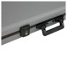 Fender Deluxe Molded Strat/Tele Case, Silver/Blue - Clasp Mechanism View