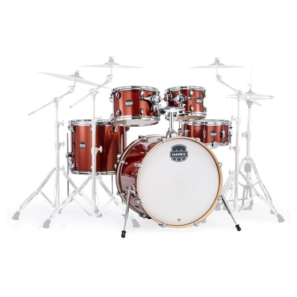 Mapex Mars Birch 22'' 5pc Shell Pack, Blood Orange Sparkle