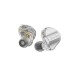 FiiO JD1 In-Ear Earphones, Silver - Front and back of earphone