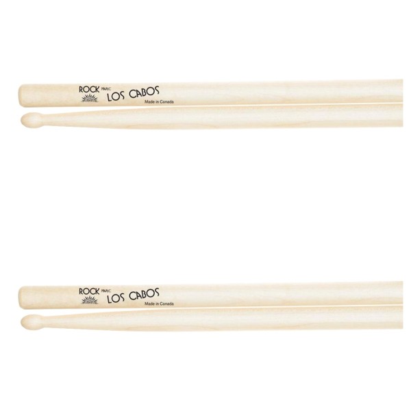 Los Cabos Rock Maple Wood Tip Drumsticks, 2 Pair Pack