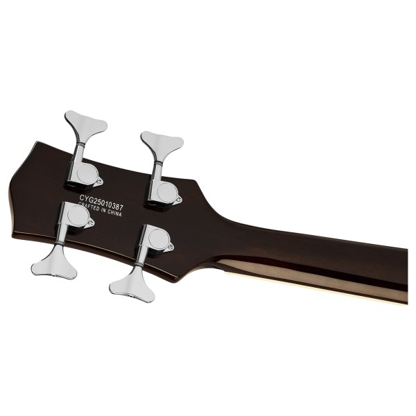 Grestch Streamliner Jet Club Bass Single-Cut LRL, Shell Pink - headstock back 