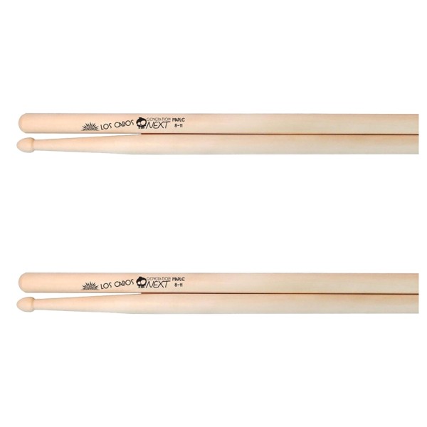 Los Cabos Next Generation Maple 8-11 Wood Tip Drumsticks, 2 Pair Pack