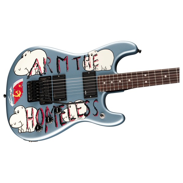 Fender Tom Morello Arm The Homeless Stratocaster RW, Blue Ice Metallic - body and neck 