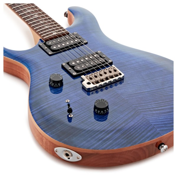 PRS SE Custom 24 Left Handed Violin Top Carve, Faded Blue - Body
