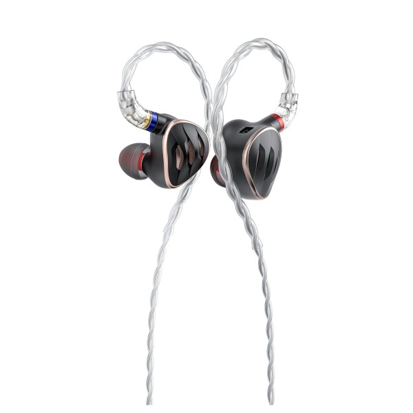 FiiO FH5s Quad Driver Hybrid In-Ear Monitors - outer with cables 