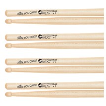 Los Cabos Next Generation Maple 4-7 Wood Tip Drumsticks, 4 Pair Pack