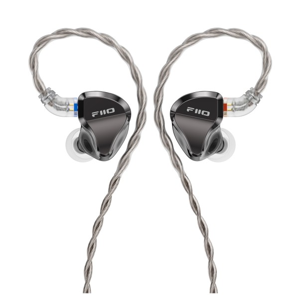 FiiO JH5 Hybrid In-Ear Earphones, Black - Left and right, reverse