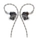 FiiO JH5 Hybrid In-Ear Earphones, Black - Left and right, reverse