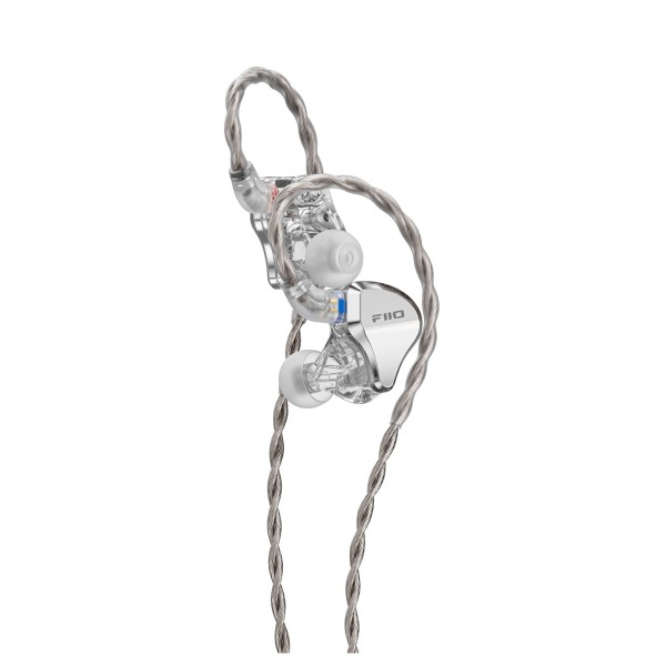 FiiO JH5 Hybrid In-Ear Earphones, Silver - Side view